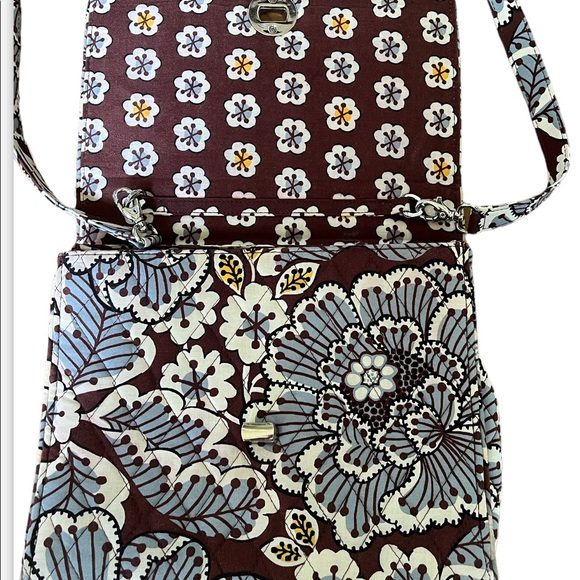 Vera Bradley Julia Slate Blooms Convertible Handbag to Shoulder Bag Turn… - Picture 5 of 12